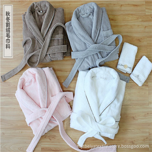 Wholesale Custom Comfortable Waffle Terry Velour Bathrobe Hooded